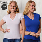 Kit4 Blusinhas Babylook Feminina