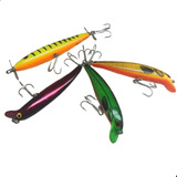 Kit4 Iscas Artificiais brinde tucunaré dourado traíra robalo