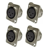 Kit4 Plugs Conector Xlr