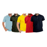 Kit5 Camisa Polo Lisa