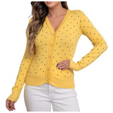 Kit6 Blusa De Frio Casaquinho Feminino Suéter Lã Tricô Botõe