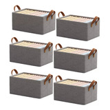 Kit6 Organizadores De Roupa Intima Caixa De Armazenamento