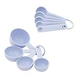 KitchenAid Conjunto Universal De Copo E Colher De Medição Fácil De Ler Com Alça Macia Para Controle Máximo Orifício Para Pendurar E Encaixar Para Facilitar O Armazenamento Pode Ser Lavado Na