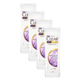 Kits 4 Shampoos Clear Anticaspa Hidratação