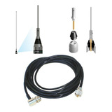 Kits Antena Móvel Vhf 1 4 De Onda Mais Cabo Coaxial Ap9186