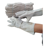 Kits C 10 Luvas Segurança Raspa Soldador Cano Longo 20cm
