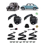 Kits Cinto Segurança Retrátil Fusca Brasília Bege Completo X