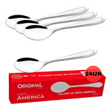 Kits Colher De Sopa Jantar Almoçar Grande Jogo De 24 Peças