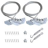 Kits De Cabos Anti Queda De Aço De Liga De Suporte Para Suporte De Porta De Portão De Cerca De Madeira Ao Ar Livre Diâmetro 5 Mm Comprimento 2 5 M 2 Prata 