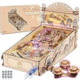 Kits De Máquina De Pinball Em Miniatura DIY Quebra Cabeças De Madeira 3D Para Adultos Modelos De Madeira Para Adultos Construírem Brinquedos Divertidos Presentes Para Maiores De 14 Anos