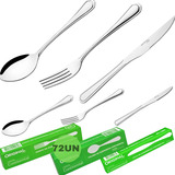 Kits Jantar Garfo Faca Colher E Jogo De Sobremesa 72 Un