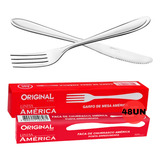 Kits Jogo Garfo Faca De Churrasco Em Inox 48 Un Buffet