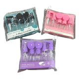 Kits Organizador Para Viagem 7 Frascos Necessaire Luxo