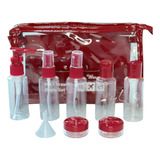 Kits Organizador Para Viagem 9 Frascos Necessaire Top