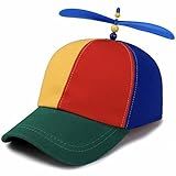 KitWinner Boné De Beisebol Unissex Boné De Hélice De Helicóptero De Beisebol Ajustável Colorido Boné Snapback Para Escola Menina Menino Multicolorido M