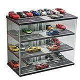Kivcmds Estojo De Exibição De Carro Fundido Em Escala 1 64 Com Armário De Luz USB Adequado Para Hot Wheels Suporte De Armazenamento De Poeira De Carro Nascar Toy Matchbox Cena De Garagem De