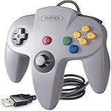 KIWITATA Controlador Clássico N64- Controle Remoto Com Fio N64 USB PC Game Pad Para Windows- Mac E Raspberry Pi 3- Cinza