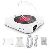 KKcare KC 909 Leitor De CD Portátil Alto Falante Embutido Leitores De CD Estéreo Com Fone De Ouvido Duplo De 3 5 Mm Tela LED CD De Montagem Na Parede CD De Música Com Controle Remoto IR Suporta CD BT FM TF Card AUX