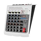 KKcare Mixer De áudio Profissional MIX 400 Console De Mixagem De 6 Canais EQ De 3 Bandas Com Efeitos De Atraso De Reverberação 48V Phantom Power Conexão Sem Fio