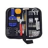 KKmoon 147 Unidades Conjunto Kit De Ferramentas De Reparo De Relógio Removedor De Abridor De Caixa Chave De Fenda Barra De Mola Pino De Ligação Da Pulseira Conjunto De Ferramentas De Reparo De Relógio De Pulso