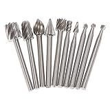 KKmoon Acessórios De Moagem Elétrica 10pcs 3mm Haste HSS Bits De Roteador Rebarba Rotativa Para Broca Conjunto De Ferramentas De Carpintaria CNC Gravação
