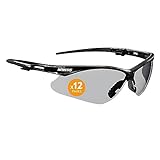 Kleenguard™ óculos De Segurança V30 Nemesis™ Com Cabo De Conexão (55391), Com Revestimento Antiembaçamento, Lentes De Fumaça, Armação Preta, óculos De Sol Unissex Para Homens E Mulheres (12 Unidades)