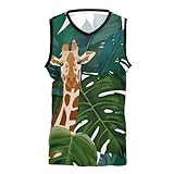 Kll Exotic Palm Tree Giraffe Camisa De Basquete Masculina Presentes Leves Camisas Esportivas Masculinas Para Homens E Mulheres, Girafa Exótica De Palmeira, G