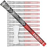KNLY Conjunto De 13 Grips De Golfe Híbrido Grips De Taco De Golfe Multicomposto De Alto Feedback Design De Textura Antiderrapante Grain Sense Padrão Médio 13 Grips Com 15 Fitas Médio Porte Verme