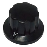 Knob 54 Em Baquelite Preto Com Seta Branca Parafuso Pordial