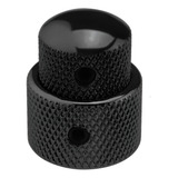 Knob Duplo Concêntrico De Metal Preto Guitarra Baixo