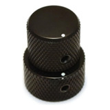 Knob Duplo Fino E Longo De Metal Preto Dolphin Kit C 3 Un