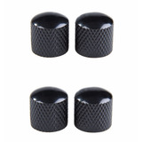 Knob Metal Para Guitarra Baixo Preto Pressão Kit Com 4