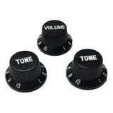 Knob P Guitarra Strato Kit Com 3 Peças 1 Volume 2 Tone