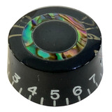 Knob Plástico Lcb30 Preto Abalone Guitarra Baixo