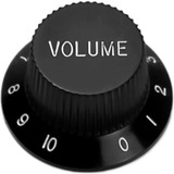 Knob Plástico Para Guitarra Stratocaster Preto Volume