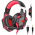 Knup Kp-455a Headset Gamer Surround Led Com Cabo P3 Mais Adaptador P/ P2 Cor Vermelho