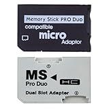 Kocak Gold Adaptador De Cartão De Memória Micro SD Para Memory Stick PRO Duo Para PSP 1000 2000 3000 Capacidade De 128 GB Compartimento Duplo Branco