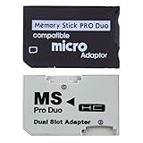 Kocak Gold Adaptador De Cartão De Memória Micro SD Para Memory Stick PRO Duo Para PSP 1000 2000 3000 Capacidade De 128 GB Compartimento Duplo Branco