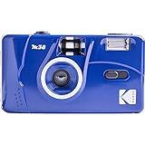 Kodak Câmera De Filme M38 35 Mm Sem Foco Potente Flash Embutido Fácil De Usar Azul Clássico 
