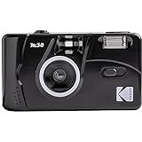 Kodak Câmera De Filme M38 35 Mm Sem Foco Potente Flash Embutido Fácil De Usar Preto Estrelado