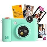 Kodak Câmera De Impressão Instantânea Digital Sem Fio Smile+ Com Lente Que Muda De Efeito, Impressões Fotográficas Adesivas De 5 X 7,6 Cm E Tecnologia De Impressão Zink, Compatível Com Dispositivos