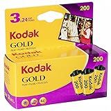 Kodak Filme 6033971 Gold 200  Roxo Amarelo    3 Rolos   24 Exposições Por Rolo