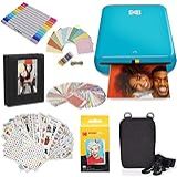 Kodak Step Impressora Fotográfica Instantânea Com Bluetooth NFC Tecnologia ZINK E Aplicativo Kodak Para IOS E Android Azul Pacote De Presente