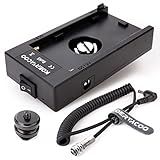 KOERTACOO Adaptador De Placa De Bateria Da Fonte De Alimentação Cabo CC De Travamento BMPCC 4K E 6K Para Alimentar A Câmera Blackmagic Pocket Cinema 4K 6K Compatível Com Bateria Sony NP F970 F960