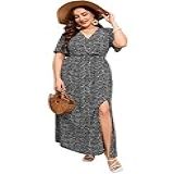 KOJOOIN Vestido Longo Feminino Plus Size