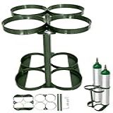 KOKAND Suporte De Tanque De Oxigênio Removível 4 Para Cilindros De Tamanho E D M9 C Rack De Armazenamento De Metal Resistente Transportador De Tanque De Oxigênio Portátil Para Viagens E Uso Em