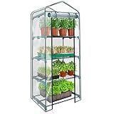 KOL Mini Estufa De 4 Camadas Cobertura Transparente De Pvc E Estrutura De Aço Pequena Casa Verde Portátil Para Uso Interno E Externo Cultivo De Plantas Mudas Ervas
