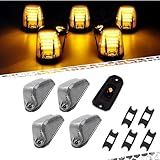 KOMAS Luzes Marcadoras De Teto De Cabine âmbar Lâmpadas De Corrida Compatíveis Com Dodge Ram ProMaster 2014 2023 1500 2500 3500 5 Peças Lente Transparente 