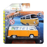 Kombi T2 Maisto Volkswagen Type 2 Metal 1/64 Laranja Lacrado