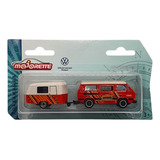 Kombi Volkswagen T3 Safari Experience Trailer Majorette 1 64